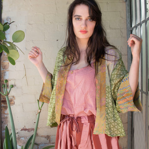 Short Silk Kimono – Willow