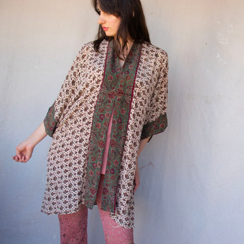 Mid Silk Kimono – Sage