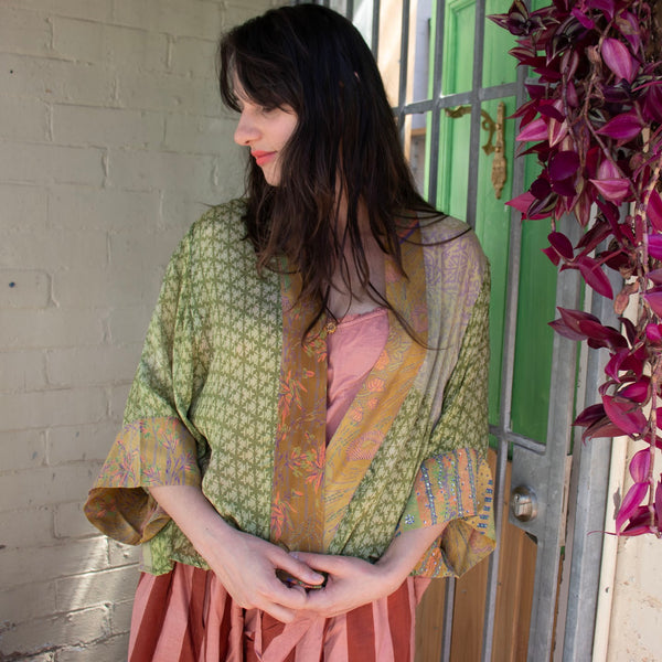 Short Silk Kimono – Willow