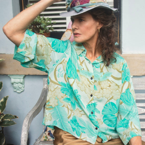 Short Silk Shirt – Flora