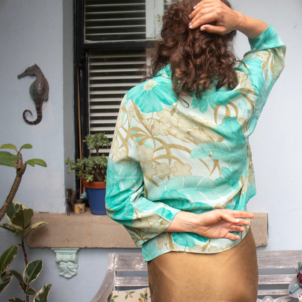 Short Silk Shirt – Flora