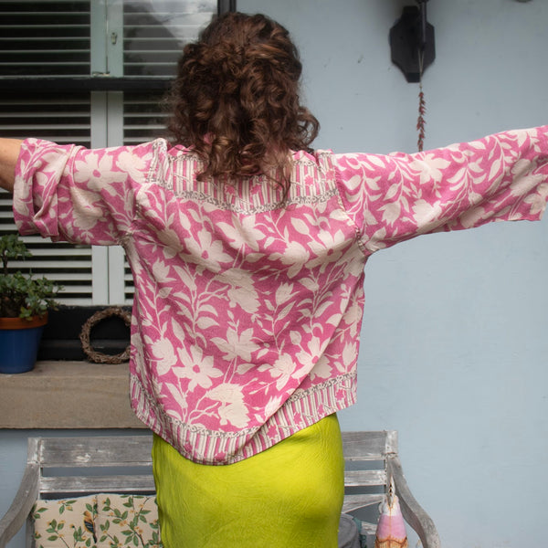 Short Silk Shirt – Pink