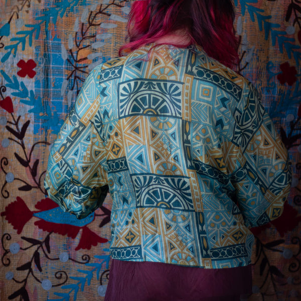 Short Silk Kimono – Geo