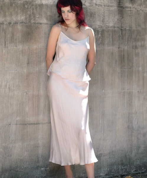 Silk Skirt – Oyster (S)