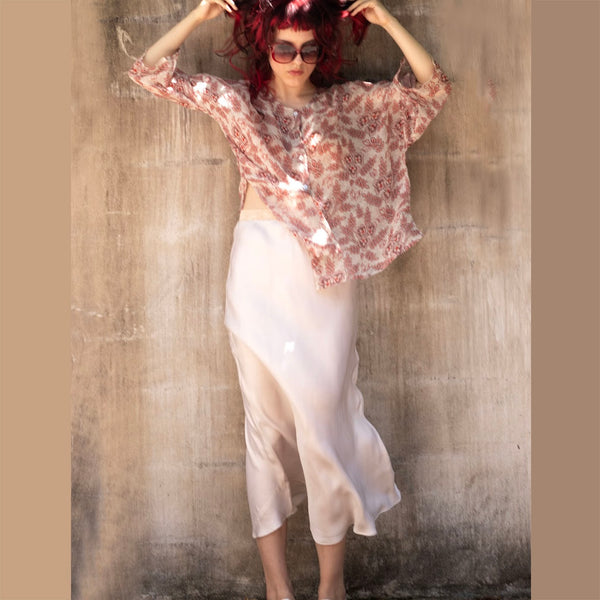Silk Skirt – Oyster (S)