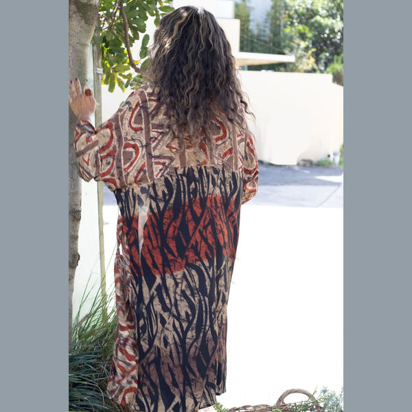 Long Silk Kimono – Redwood