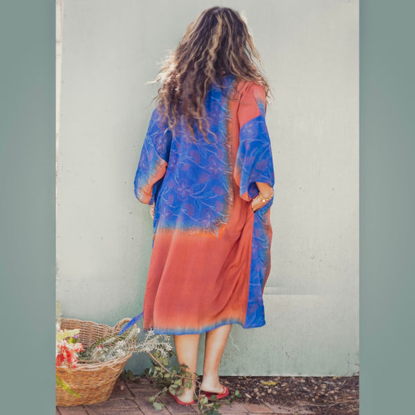 Long Silk Kimono – Cinnamon