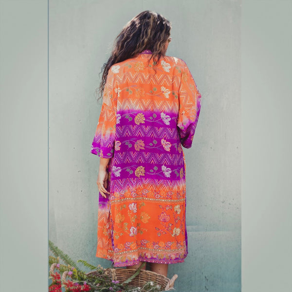 Long Silk Kimono – Tropicana