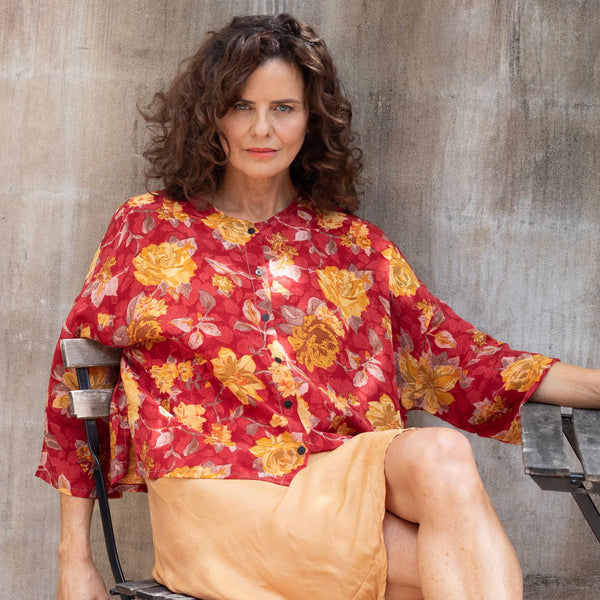 Silk Bella Shirt – Rose