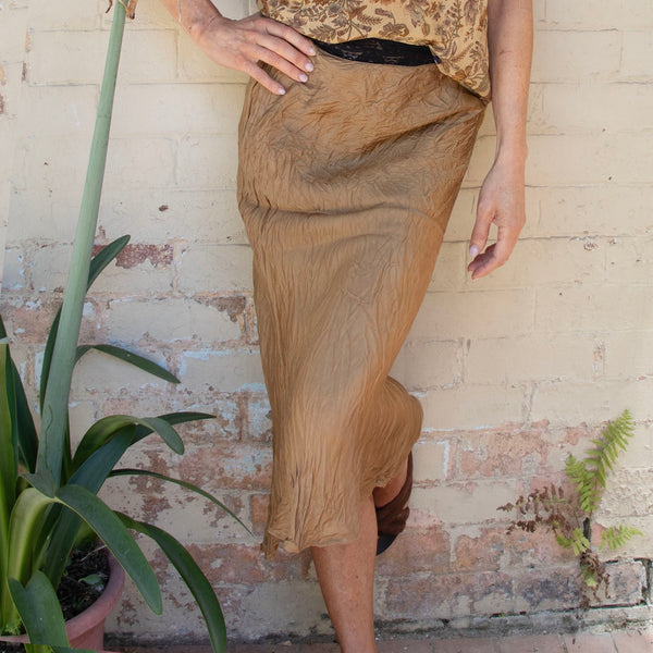 Silk Skirt – Latte (M)