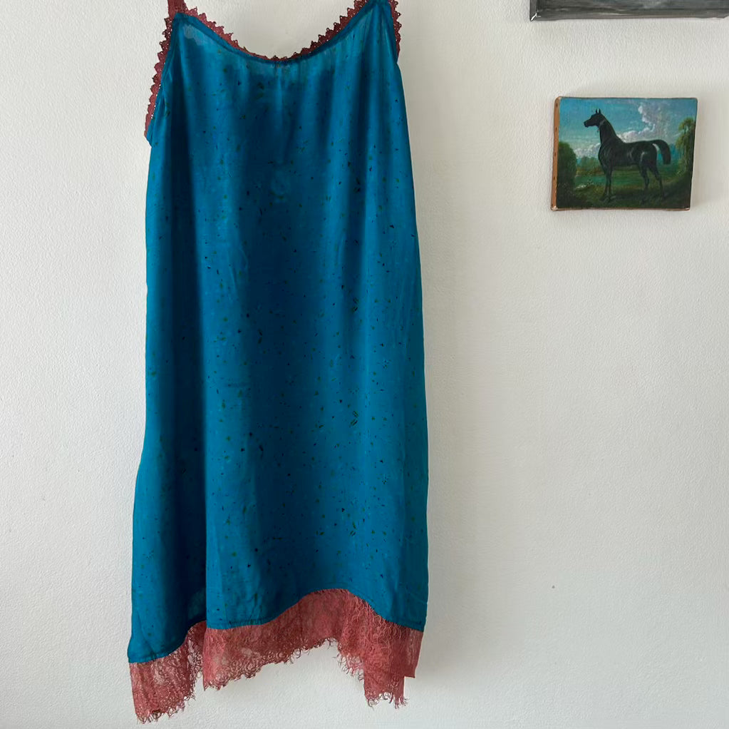 Silk Singlet Dress – Sky (L)