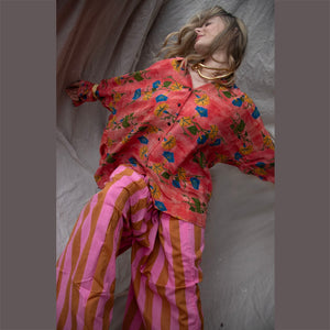 Striped Cotton Pants – Pink (L/XL)