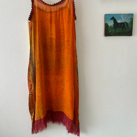 Silk Singlet Dress – Sunset (M)