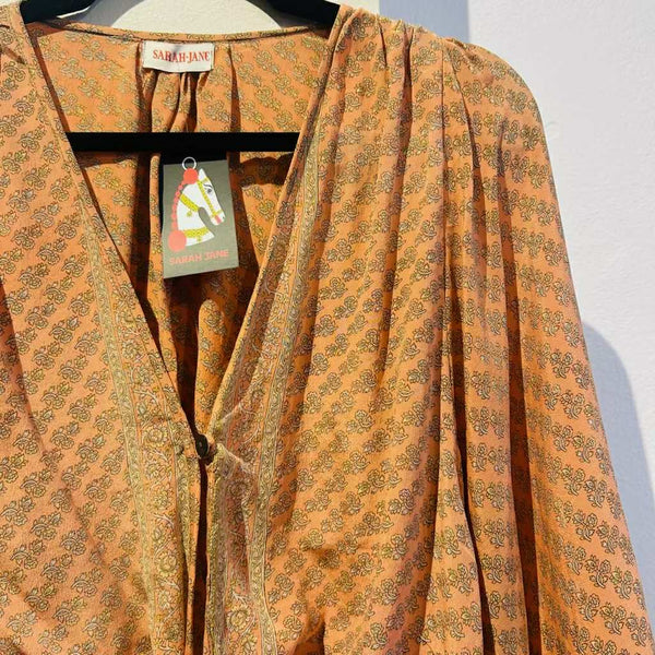 Silk Wrap Top – Terracotta