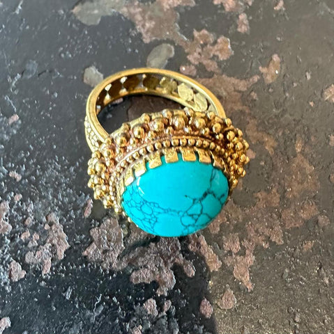 Round Turquoise Ring