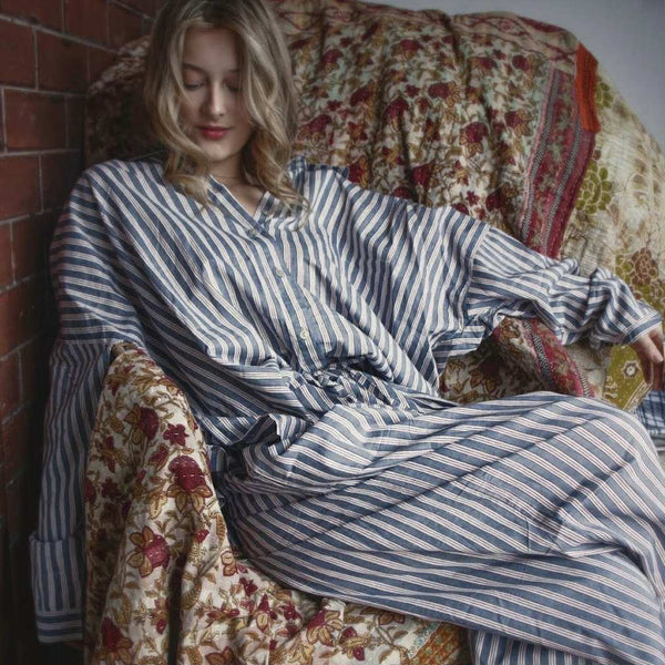Striped Cotton Shirt - Dove