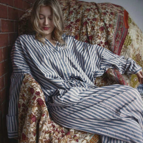 Striped Cotton Shirt - Dove