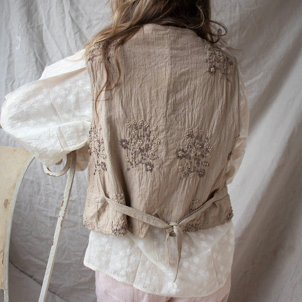 Cotton Waistcoat – Latte