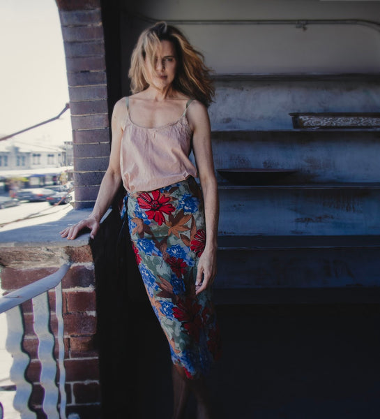 Silk Wrap Skirt – Tropical