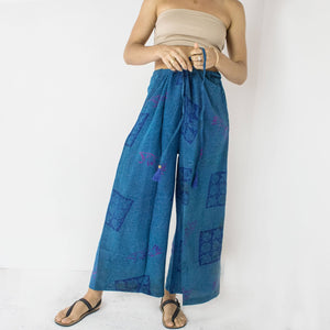 Silk Drawstring Pants – Cobalt (L/XL)
