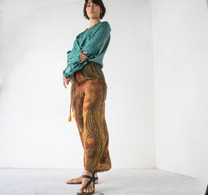 Silk Drawstring Pants – Tropicana (S/M)
