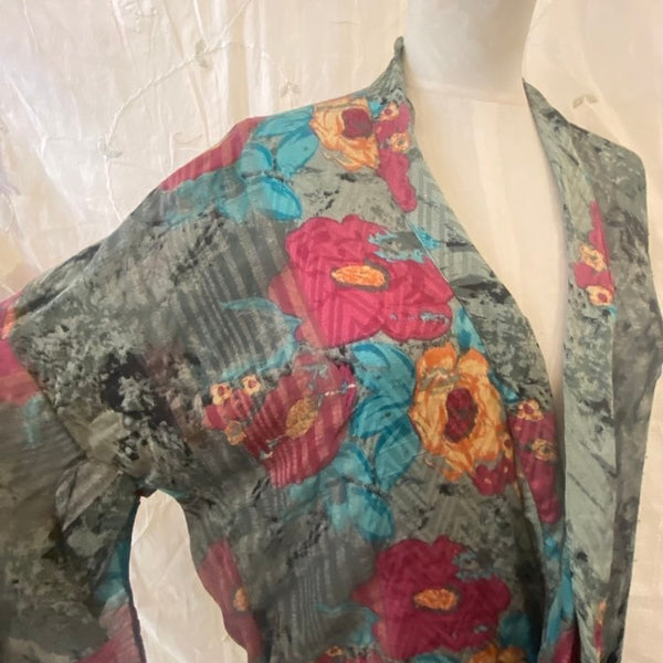 Silk Knee-length Kimono – Bloom