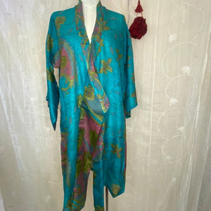 Silk Mid-length Kimono – Lily