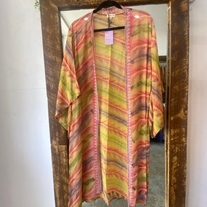 Silk Mid-length Kimono – Tropicana