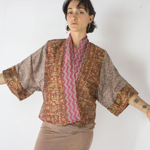 Short Silk Kimono – Paisley