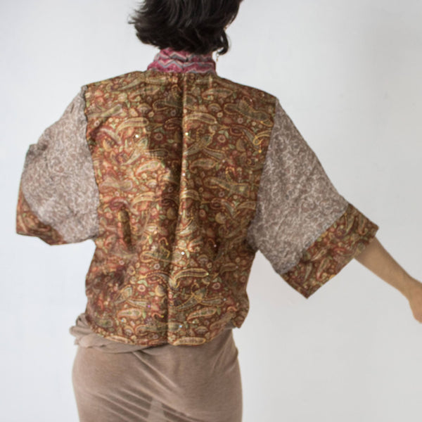 Short Silk Kimono – Paisley